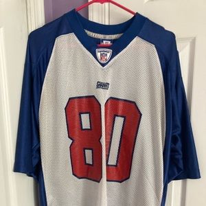 Reebok NFL New York Giants #80 Jeremy Shockey Jersey Size Large Great condition